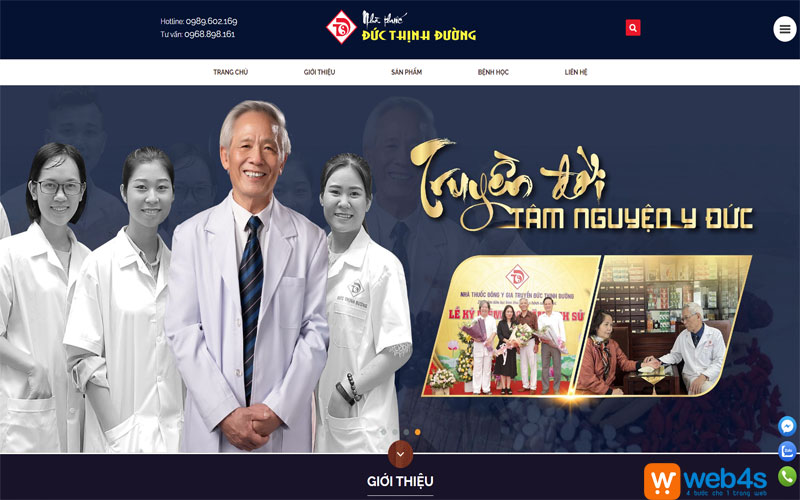 Thiết kế website nhà thuốc tại Web4s